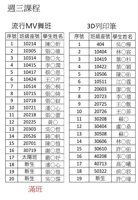 🔔【NEW】114學年度上學期課後才藝班開班報名成功名單公告🔔圖片